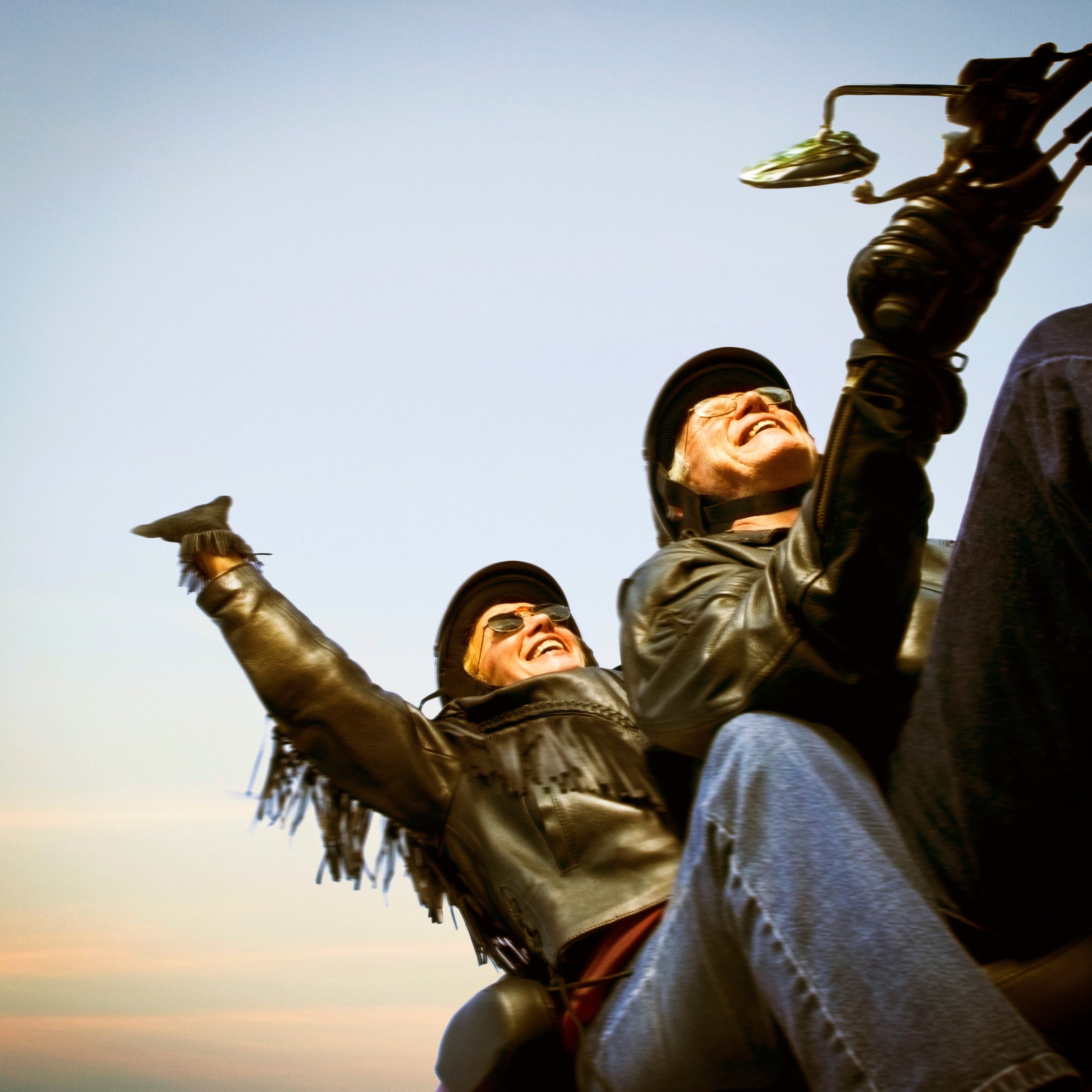 Couple on a motorbike